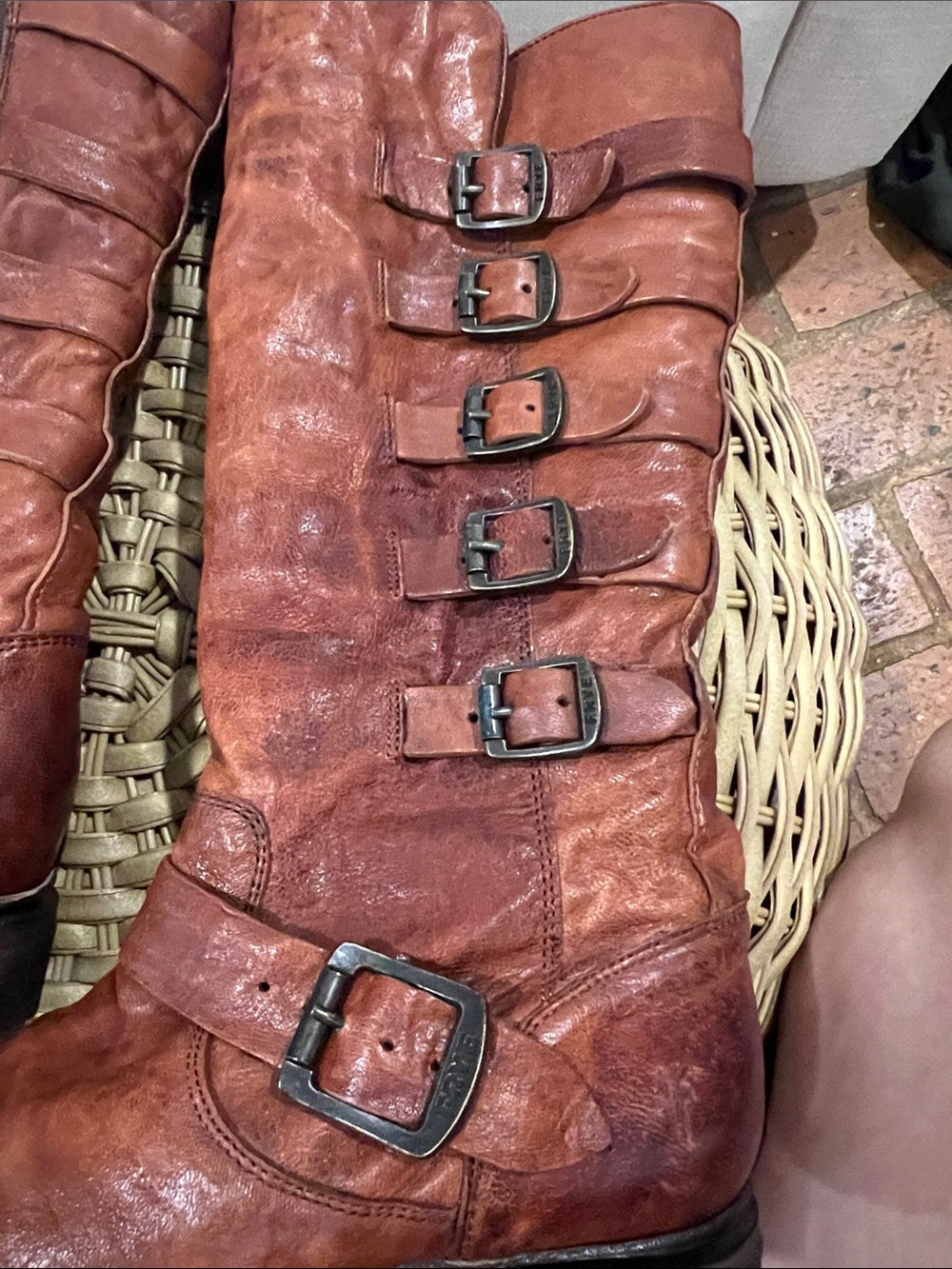 Frye Women's Valerie Shearling Sherpa Harness Boots - Picture 9 of 16